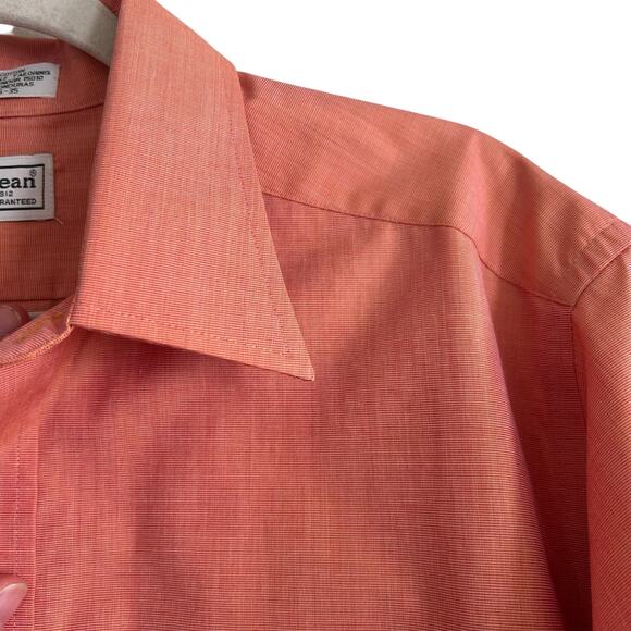 Vintage LL Bean Cotton Salmon Button Down Shirt Mens 15-35 - Picture 12 of 16